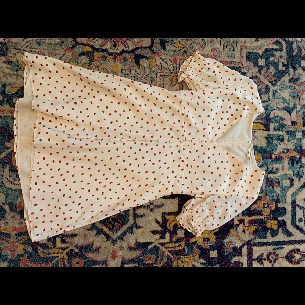Madewell Strawberry Silk Dress 🍓